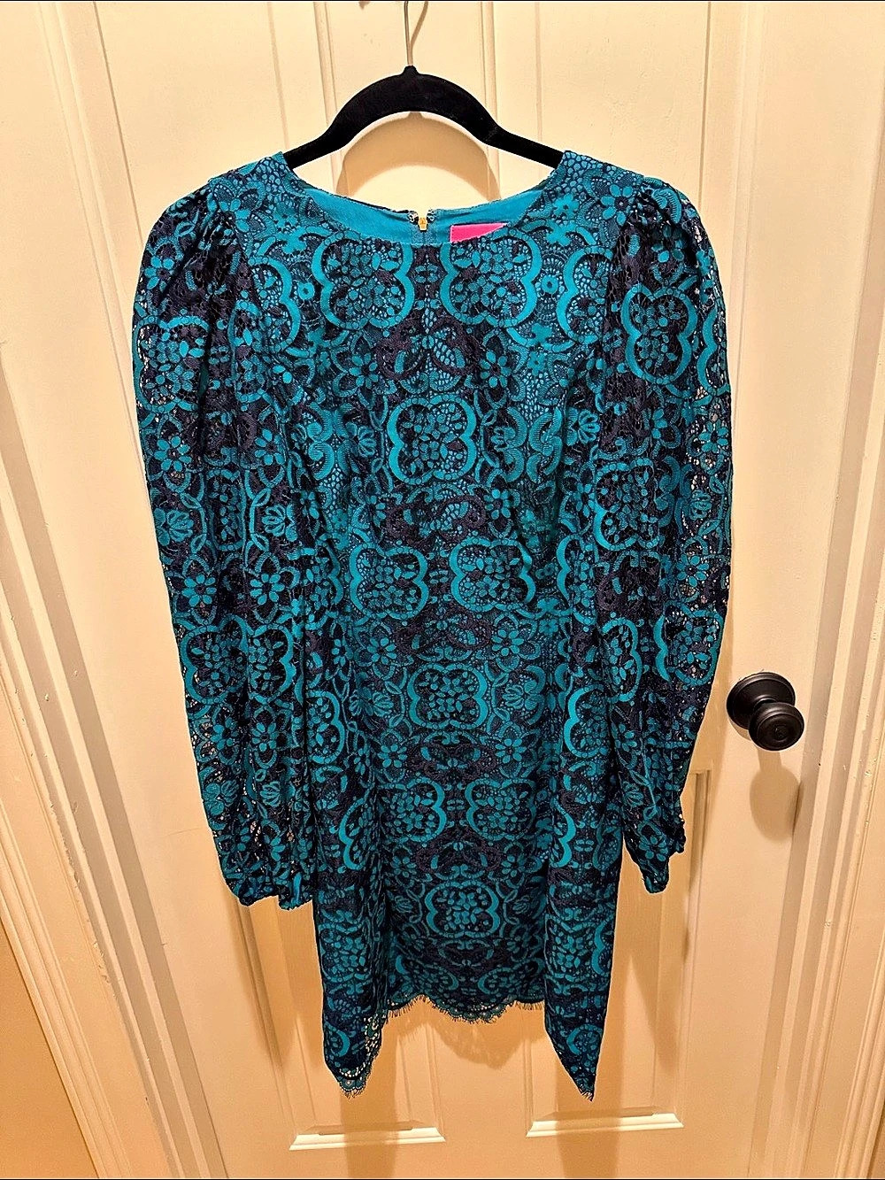 Lilly Pulitzer Lace Floral Mini Dress in Blue & Purple